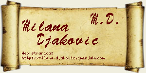 Milana Đaković vizit kartica